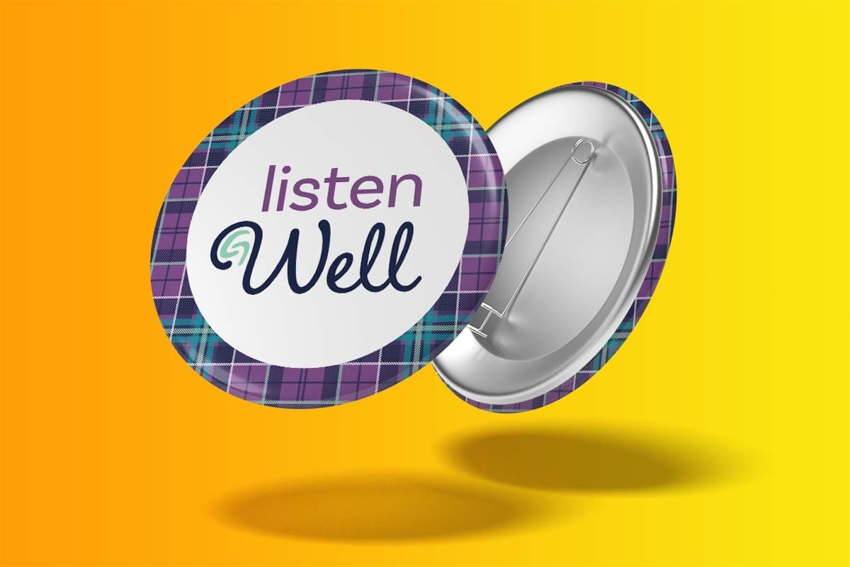 Listen Well Pin Badges
