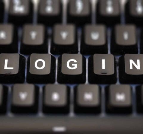 Tilt Shift of Keyboard text Login