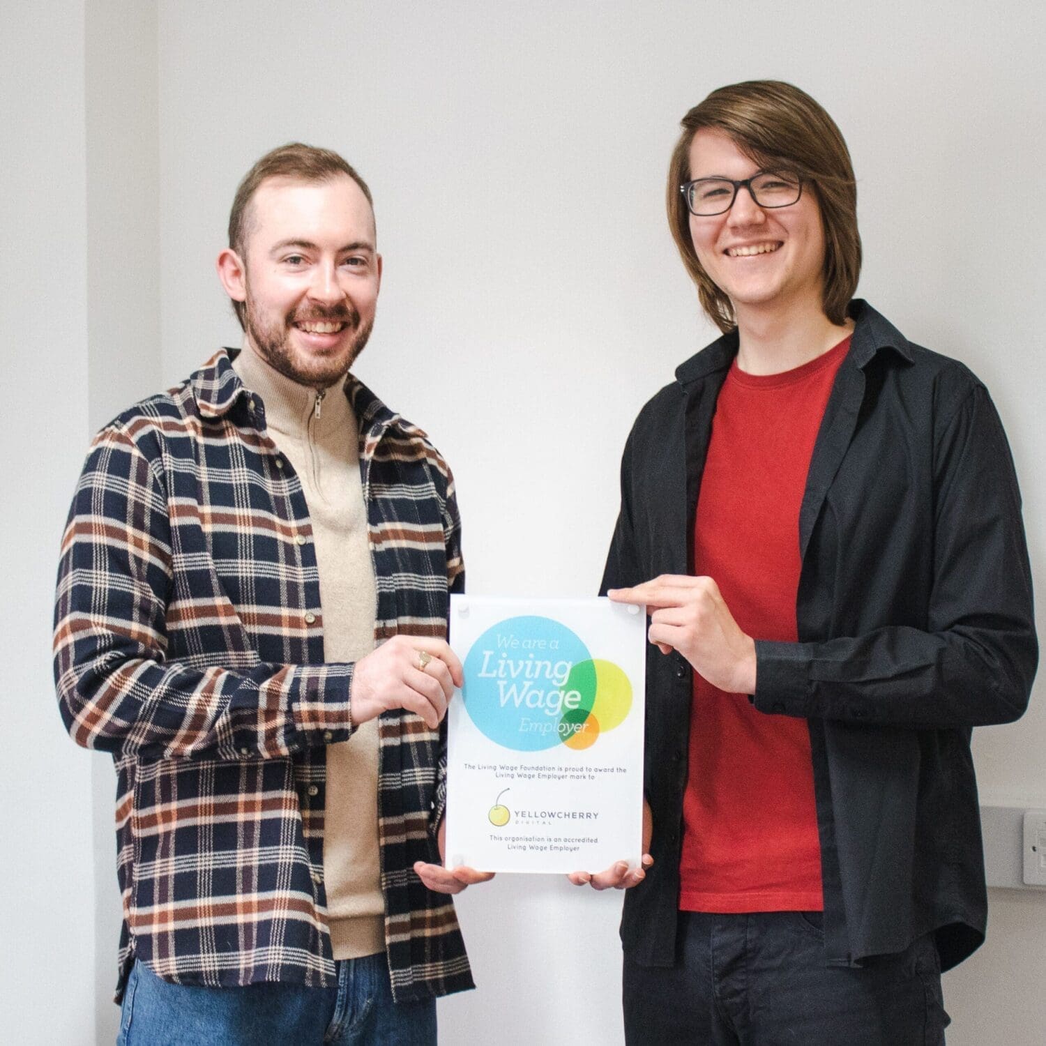 RJ_Office Living Wage Award with Ruaridh ( Senior Designer ), and Jason ( Junior Designer )