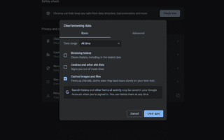 Cleaning Cache