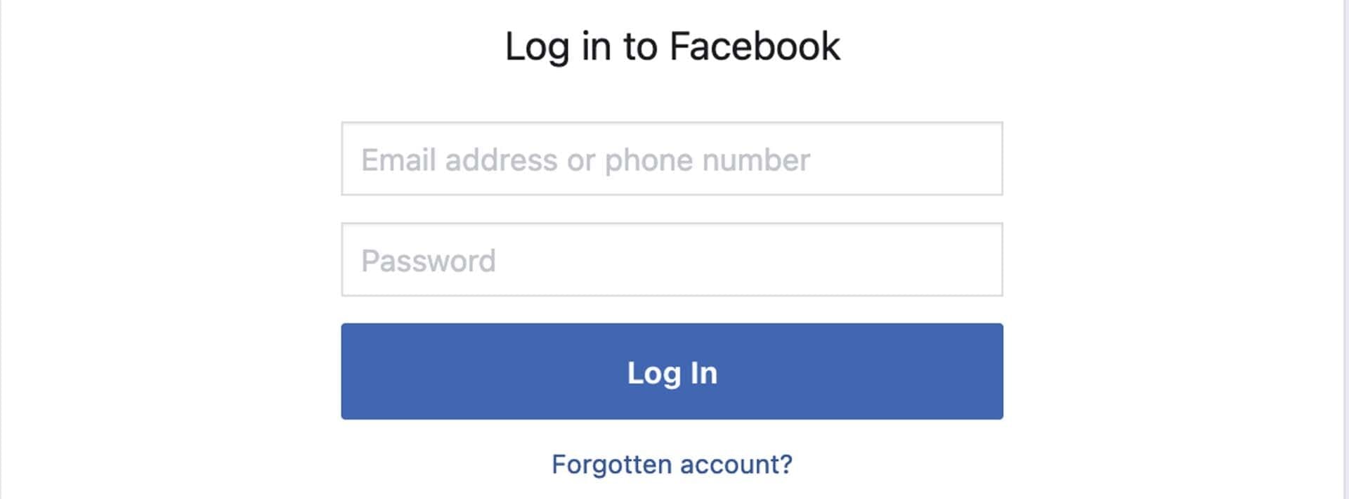 Facebook Login Page Log In Page