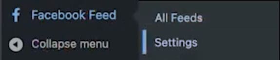 Social Media Location Feed Settings Page Location