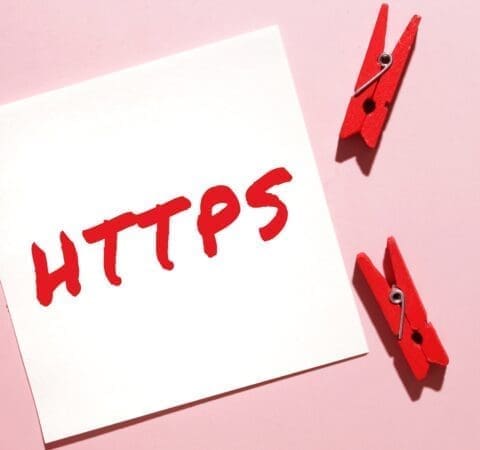 HTTPS written on note