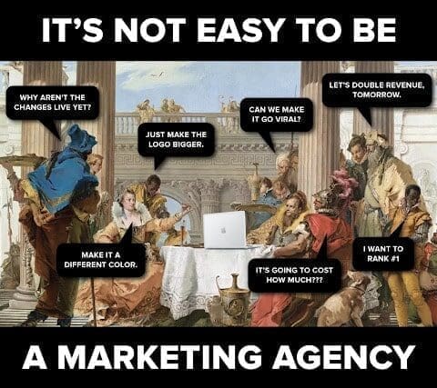Meme of marketing agency