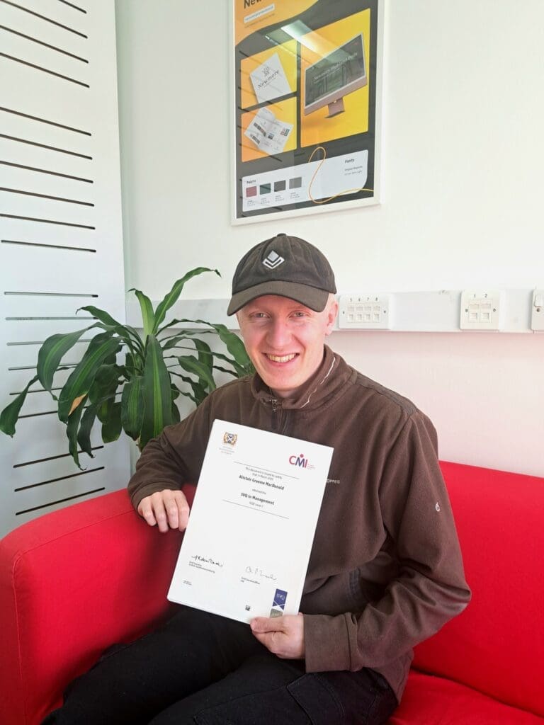Ali completes his SVQ in Management